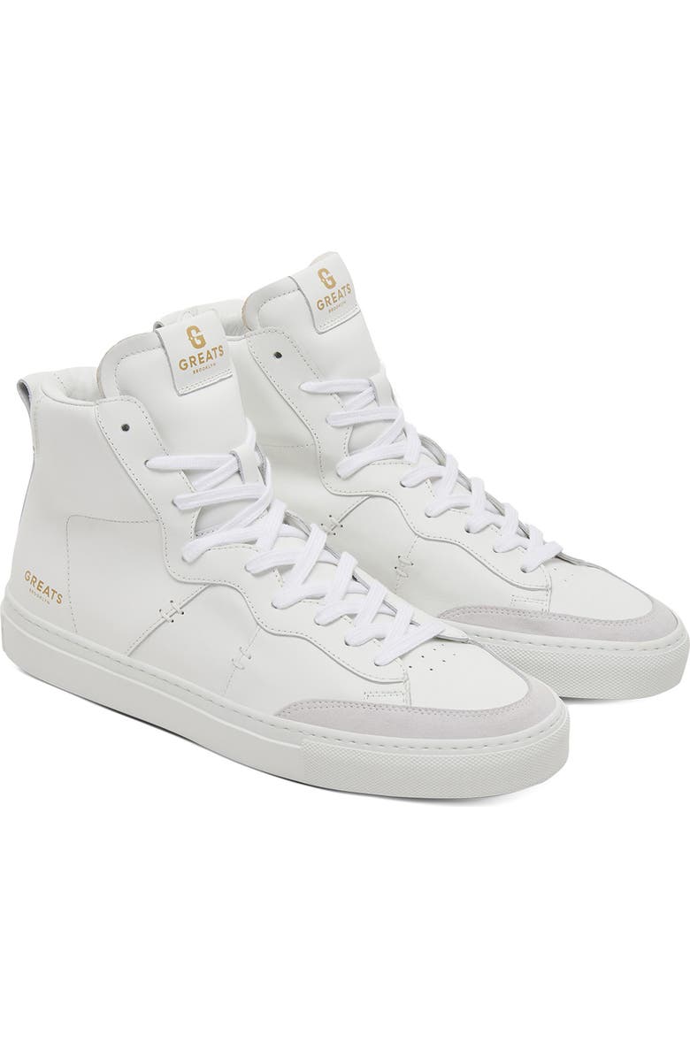 GREATS Royale High Top 2.0 Sneaker, Main, color, Blanco