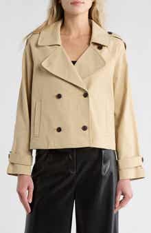 Nordstrom Double Breasted Crop Trench