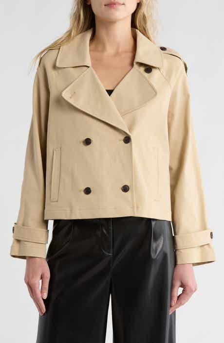 Nordstrom Double Breasted Crop Trench