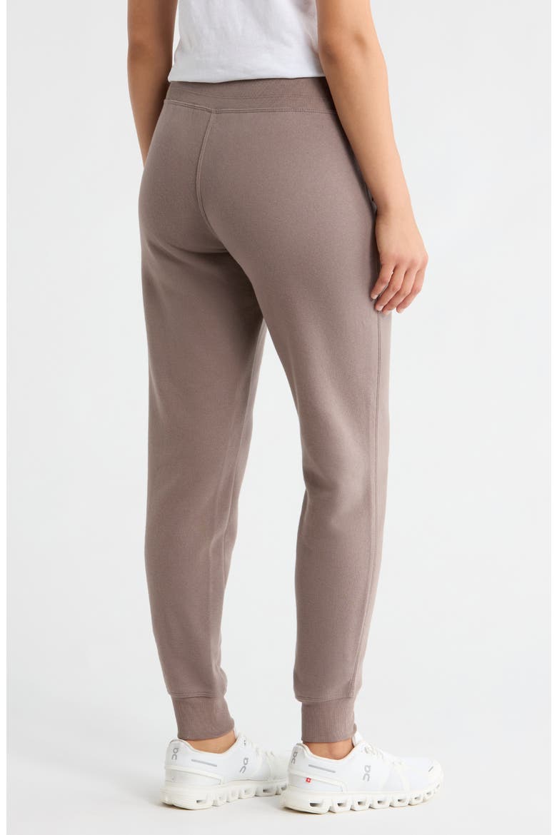 Rib Trim Fleece Joggers, Alternate, color, FOSSIL