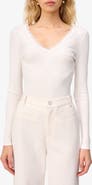 CAMI NYC Rooney Lace Trim Rib Top