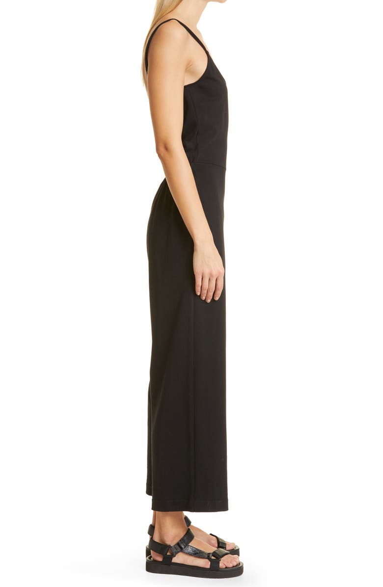 Vince Scoop Neck Cotton Jumpsuit, Alternate, color, Black