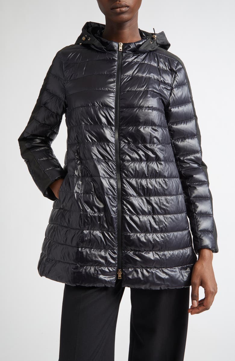 Herno Hooded Ultralight Nylon Down Jacket, Main, color,