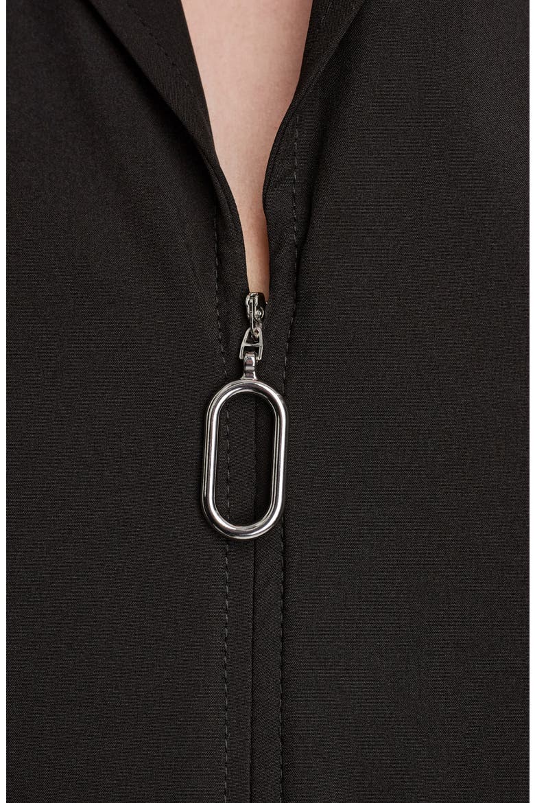 Belted A-Line Shirtdress, Alternate, color, BLACK