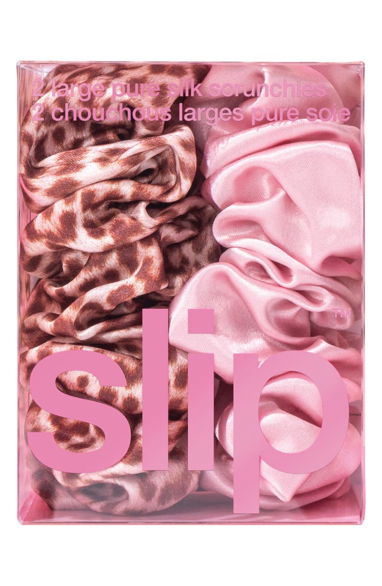 slip 2-Pack Large Silk Scrunchies, Alternate, color, 