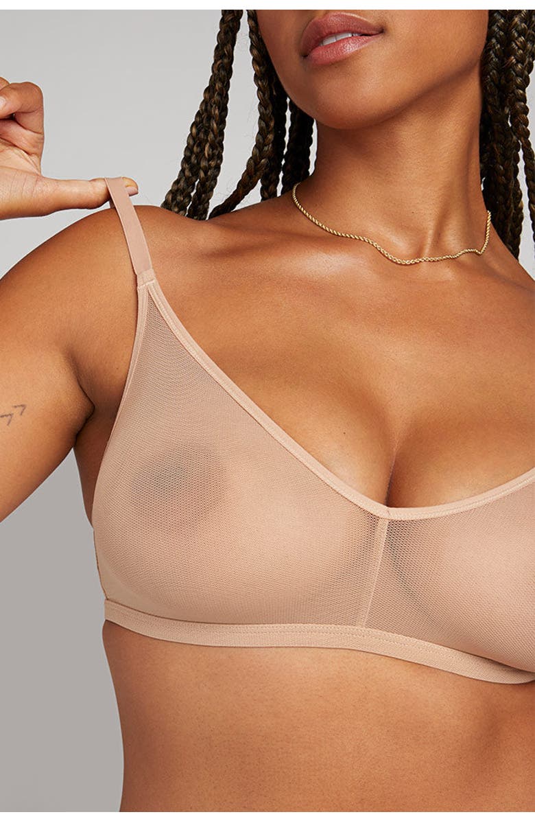 Negative Underwear Sieve Non-Wire Bra, Alternate, color, Buff