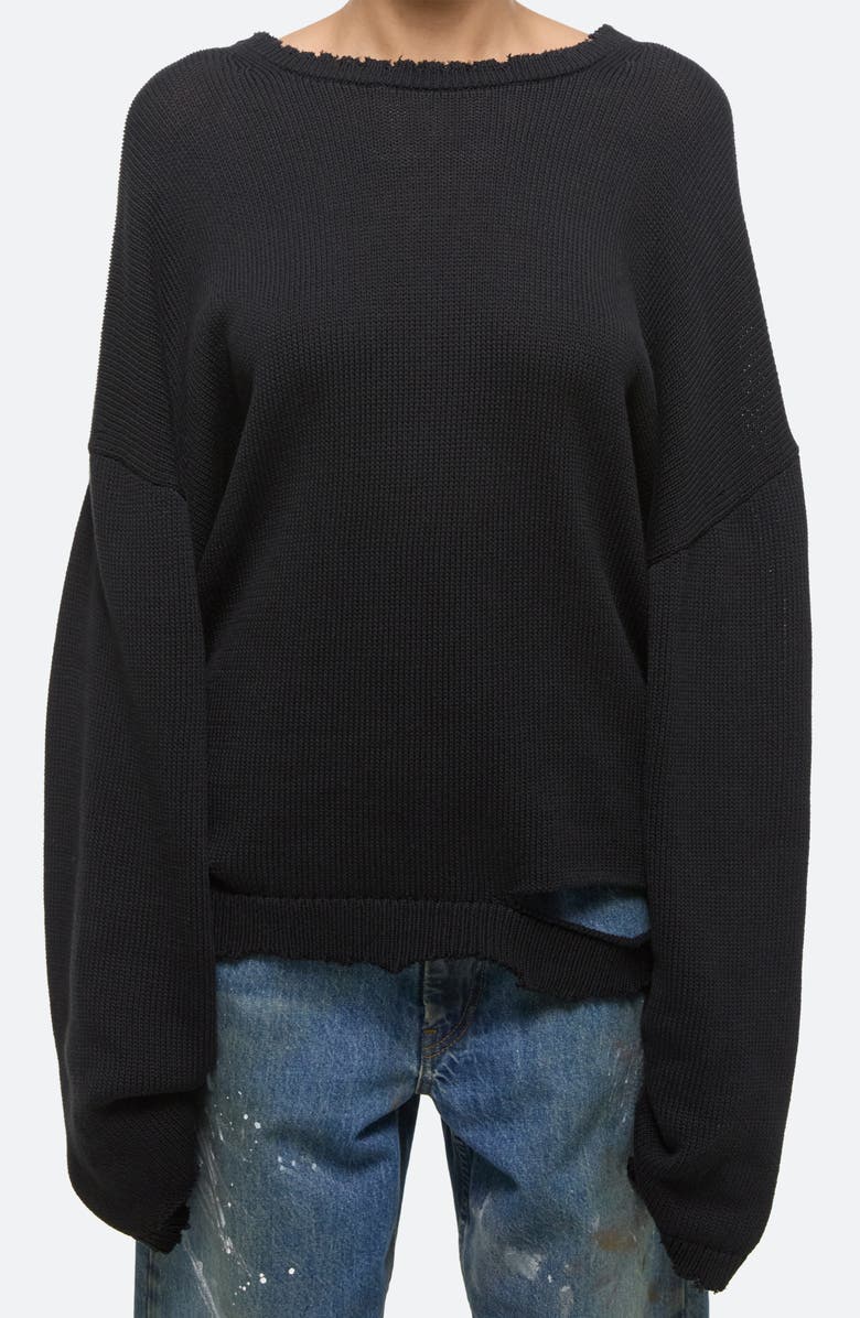 Helmut Lang Distressed Oversize Sweater, Alternate, color,