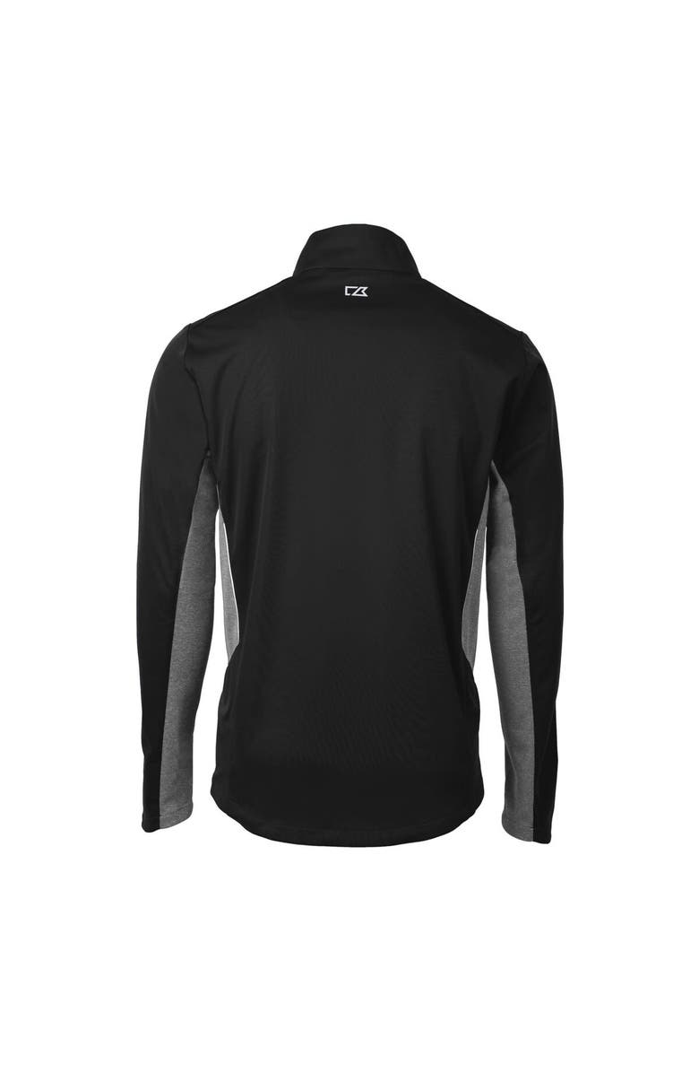 Cutter & Buck Men's Cutter & Buck Black Charlotte Knights Big & Tall Navigate Softshell Full-Zip Jacket, Alternate, color, 