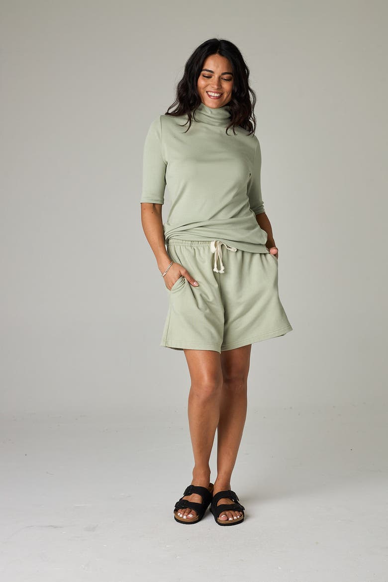 Acadia Aspen Eco-Luxe Rib Short-Sleeve Top - Ultra-Luxe Flow, Alternate, color, Fern