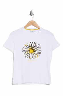 Desigual Daisy Embroidered Knit Graphic T-Shirt