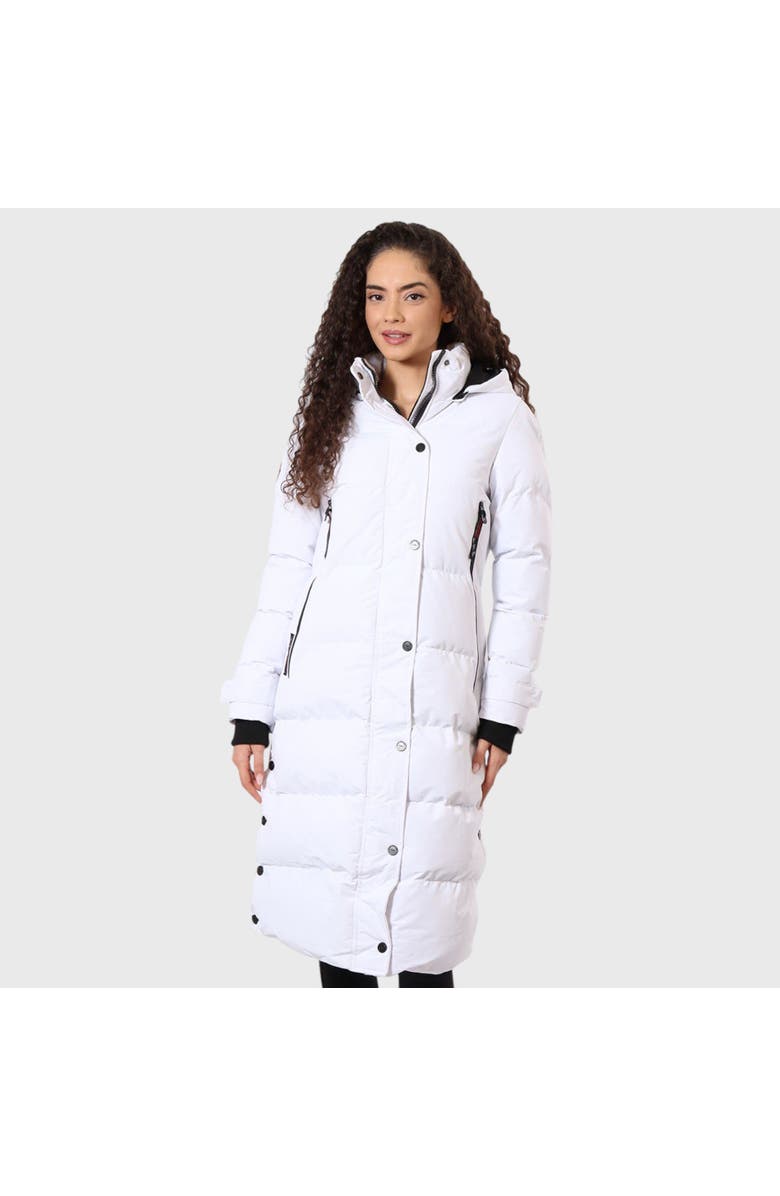 CANADA WEATHER GEAR Quilted Maxi Long Jacket, Main, color, White