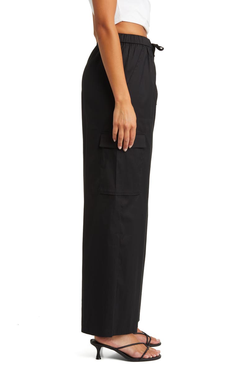 Open Edit Cotton Blend Drawstring Cargo Pants, Alternate, color,