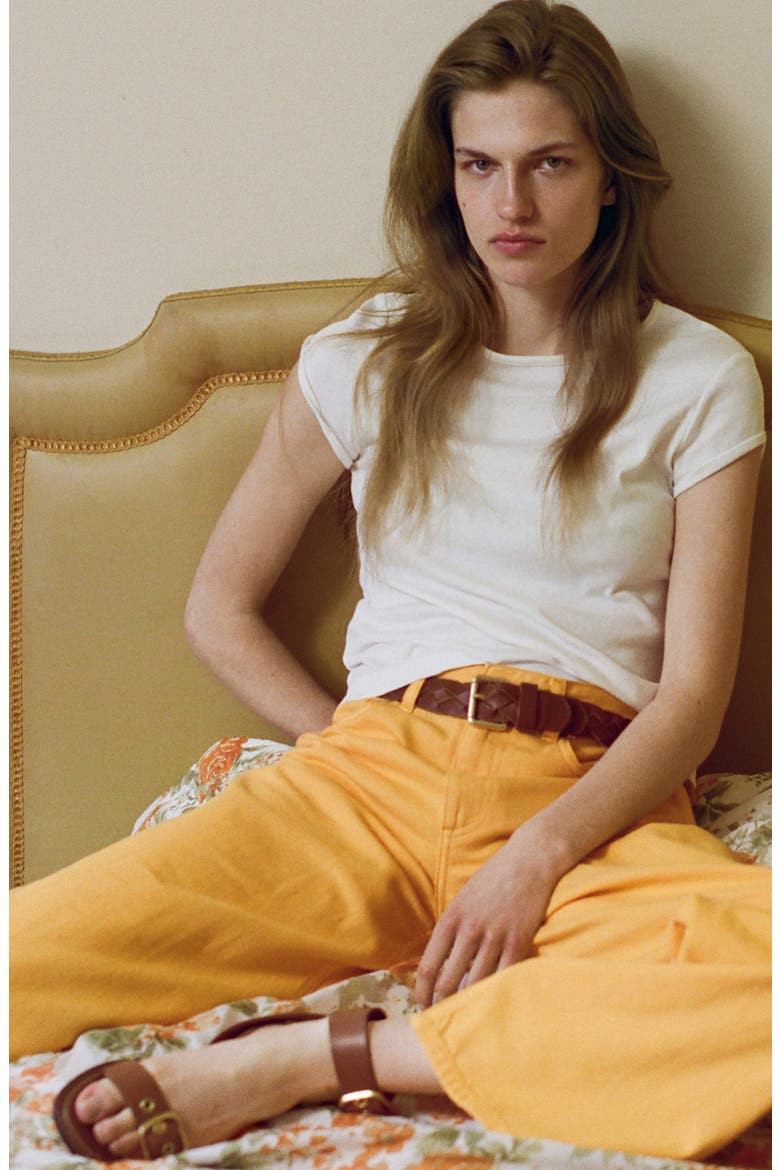 Low Rise Straight Leg Jeans, Alternate, color, CLEMENTINE