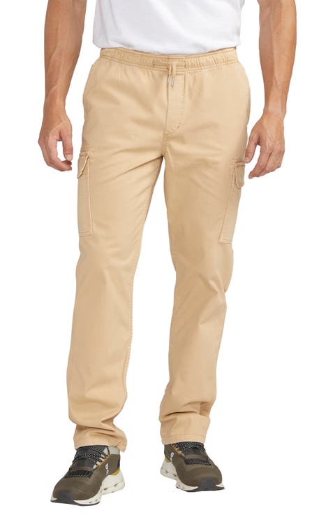 Pull-On Twill Cargo Pants