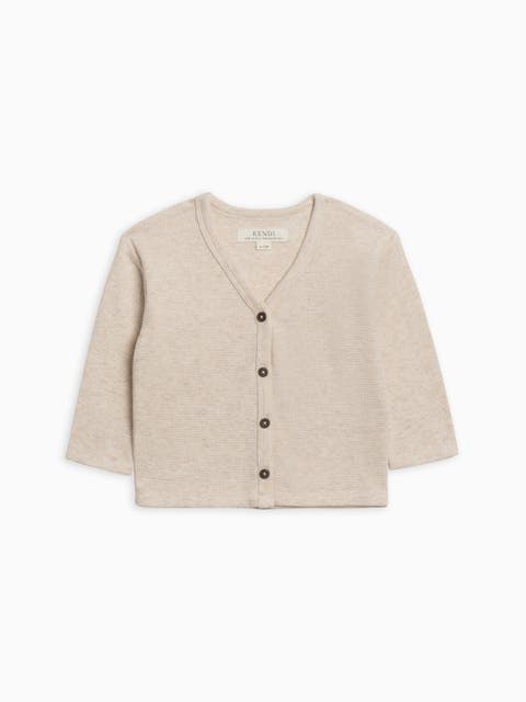 Wells Waffle Knit Button Cardigan (Baby)