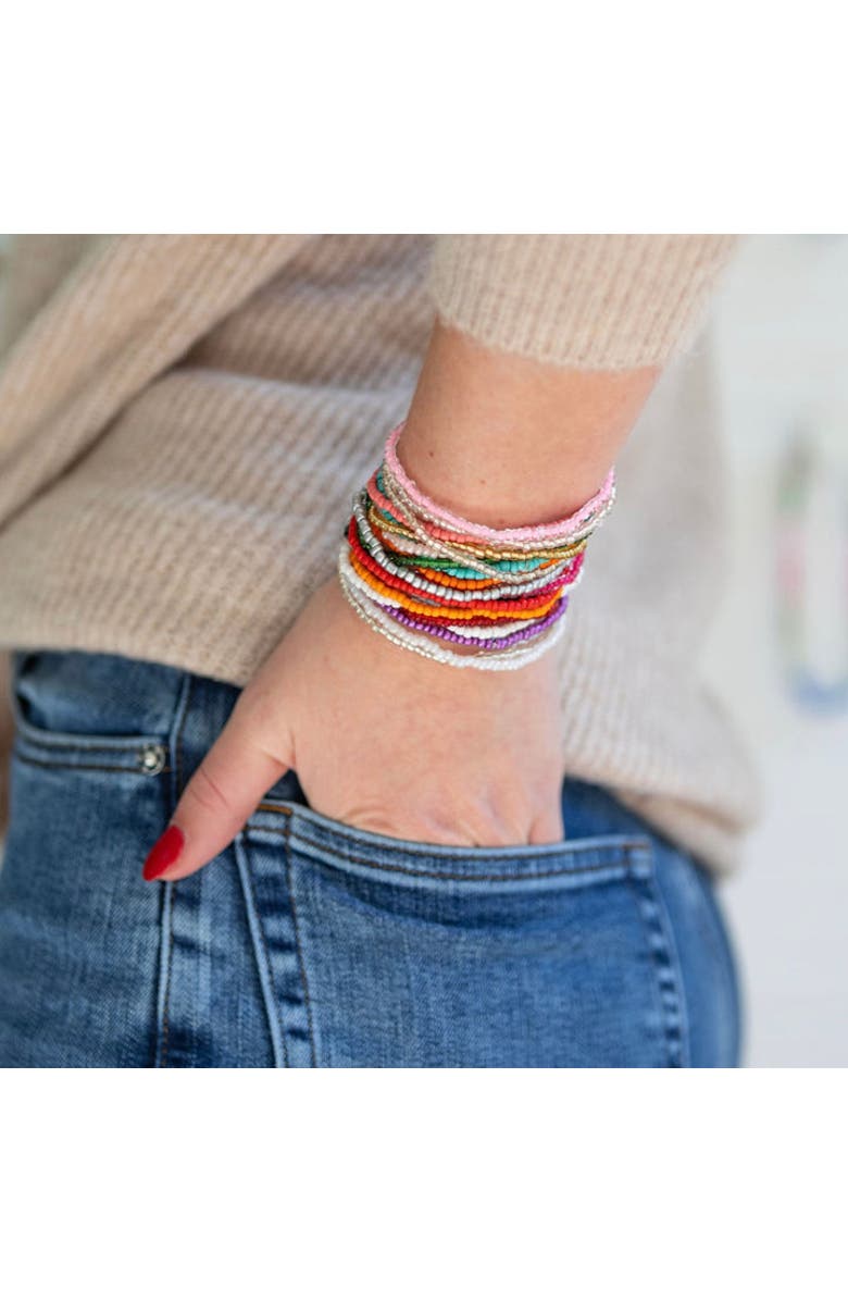 Erin McDermott Jewelry Wildflower Fields Bracelet Stack, Alternate, color, Pink