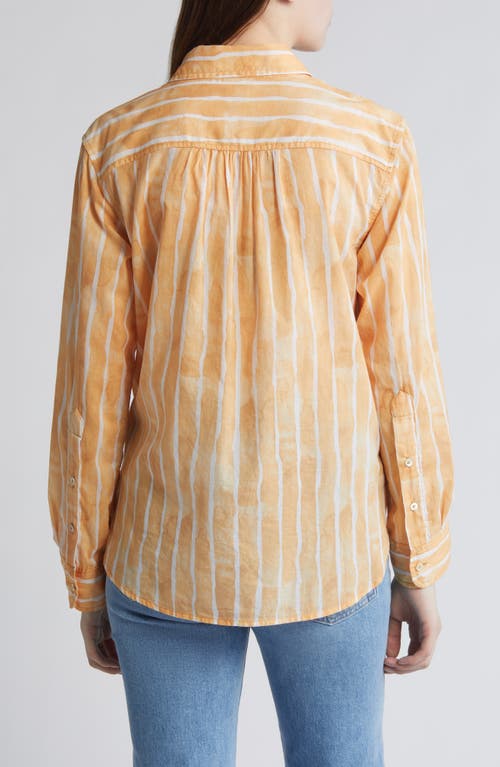 Nic + Zoe Nic+zoe Watercolor Stripe Cotton Button-up Shirt In Multi