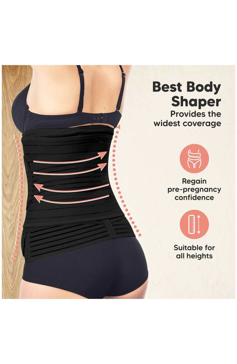KeaBabies Revive 3-in-1 Postpartum Recovery Support Belt, Alternate, color, Midnight Black