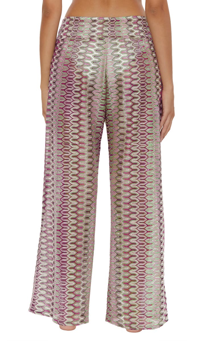 Soluna Summer Bliss Open Knit Cover-Up Pants, Alternate, color, Purple
