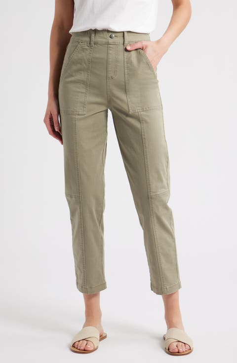 HUE Women's Khaki Skimmer with Side Zipper, Black, X-Small
