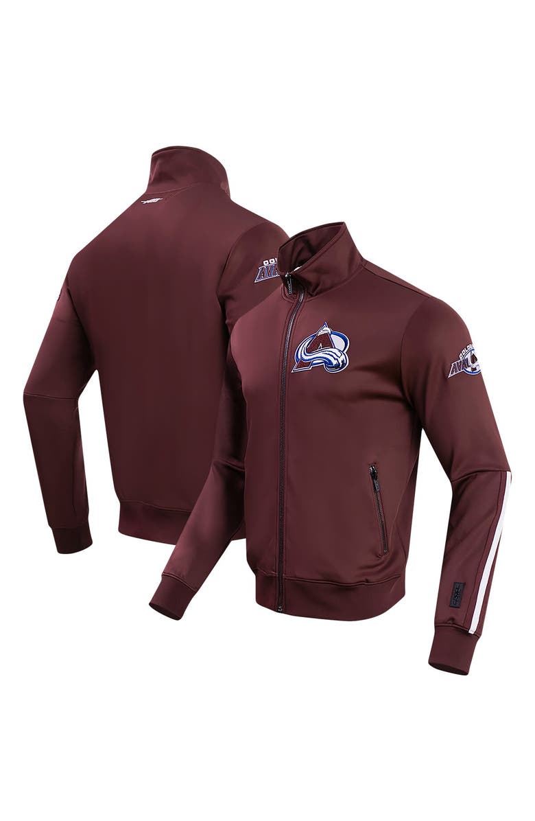 PRO STANDARD Men's Pro Standard Burgundy Colorado Avalanche Classic Chenille Full-Zip Track Jacket, Main, color, 