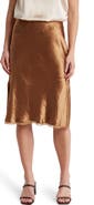 Vince Chiffon Trim Satin Bias Skirt