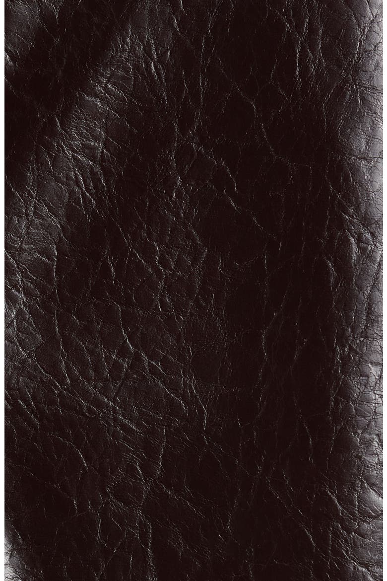 Wynn High Waist Faux Leather Shorts, Alternate, color, DARK BROWN