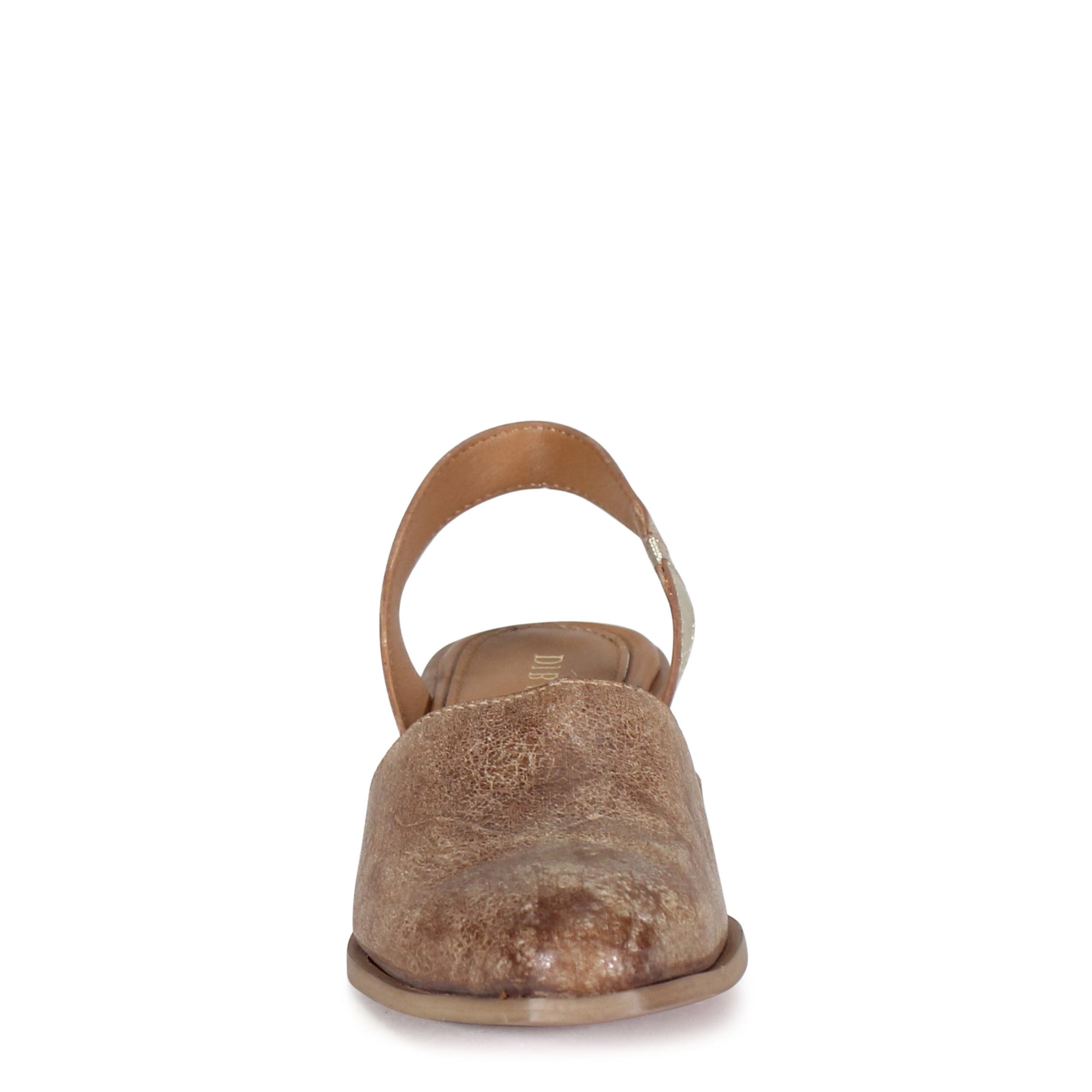 PRI ORITY Leather Sling Back Western Shoe, Alternate, color, Tan/Gold