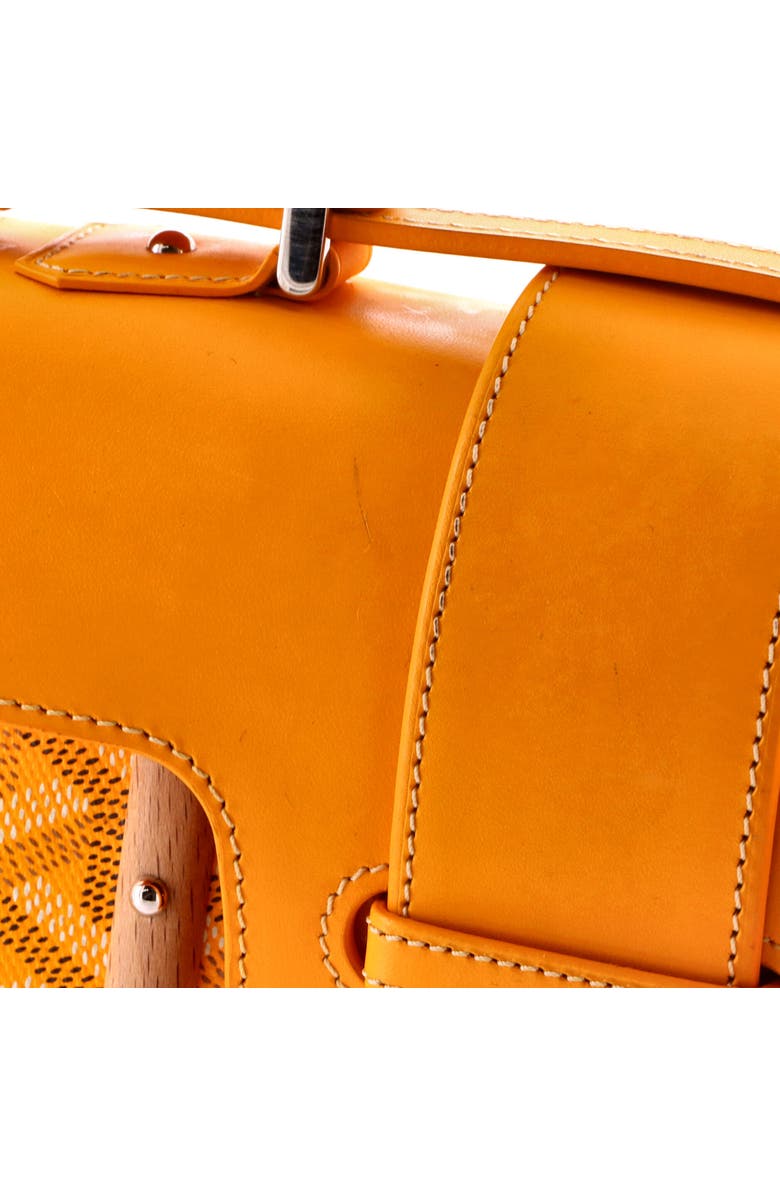 Pre-Owned Goyard Structured Saigon Top Handle Bag Coated Canvas with Leather Mini, Alternate, color, Yellow