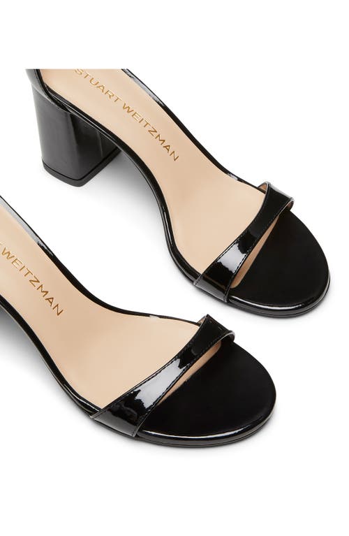 Stuart Weitzman Nudist Ii Leather Ankle-strap Sandals In Black/black