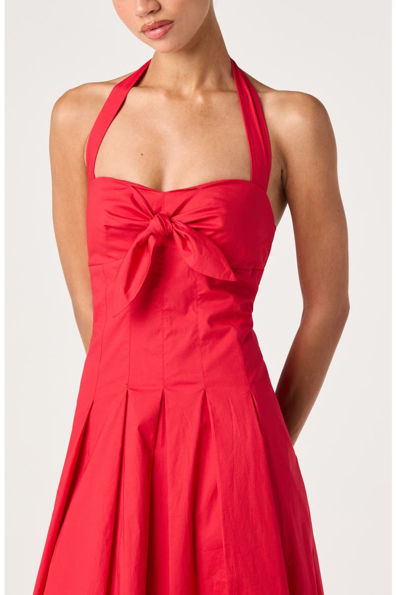 Janae Halter Midi Dress, Alternate, color, RED