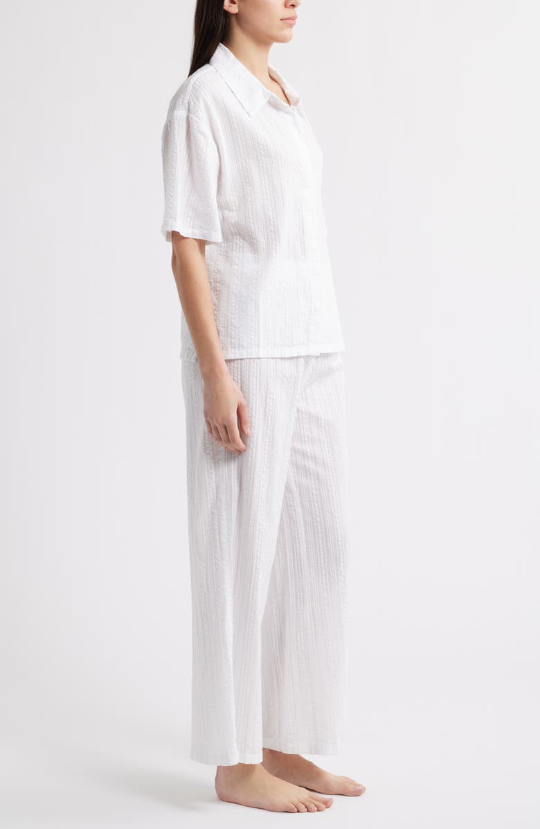 Nordstrom Seersucker Pajamas, Alternate, color, White