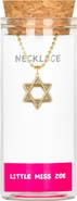 Little Miss Zoe Star Of David Charm Necklace in Gift Bottle