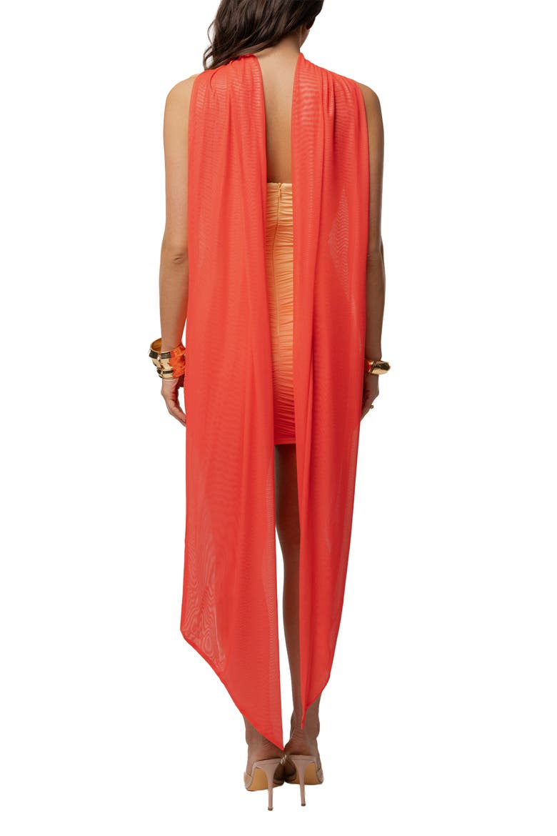 Romance Scarf Mini Dress, Alternate, color, Orange