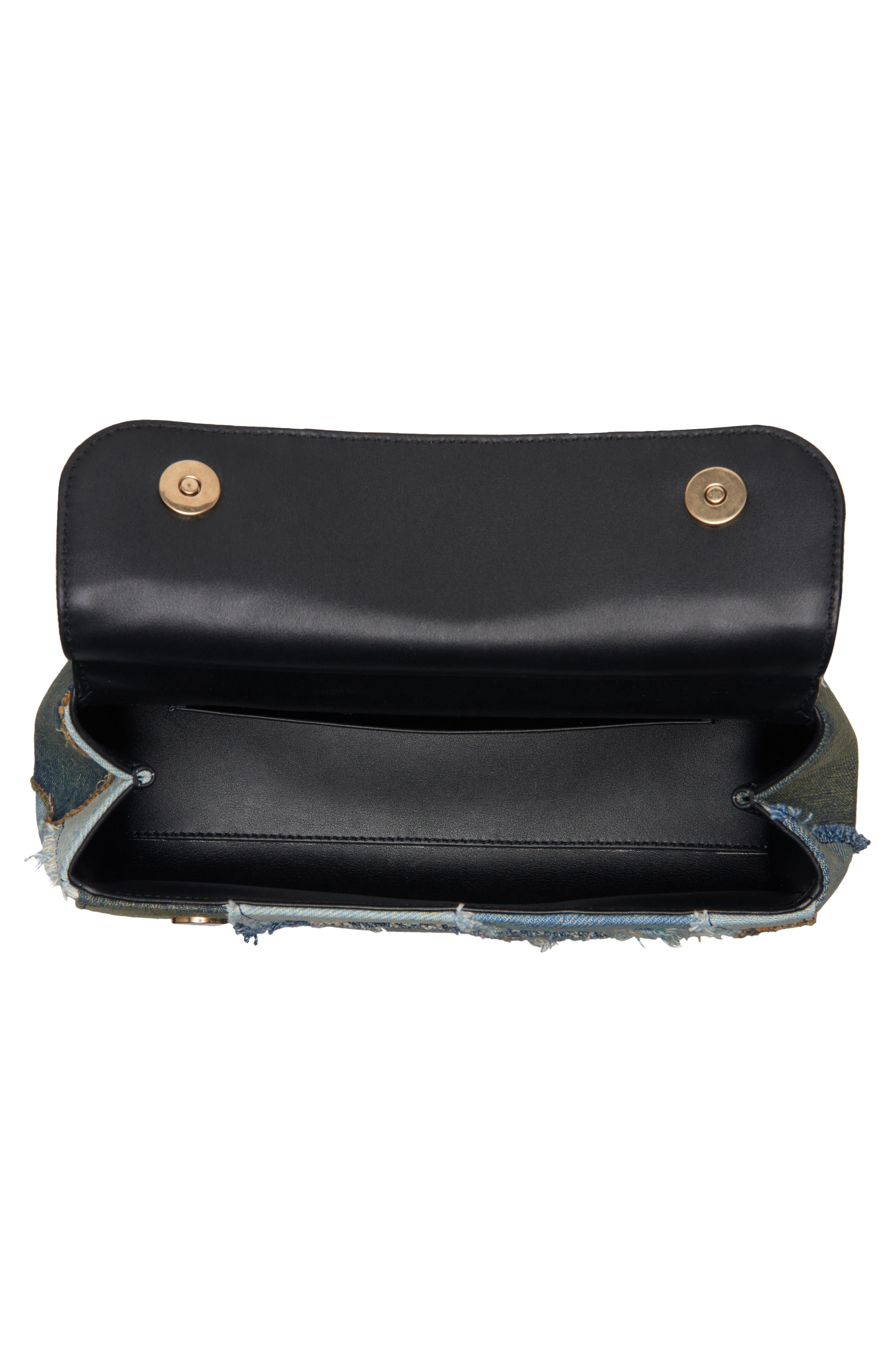 Dolce&Gabbana Medium Sicily East/West Patched Denim Satchel, Alternate, color, 