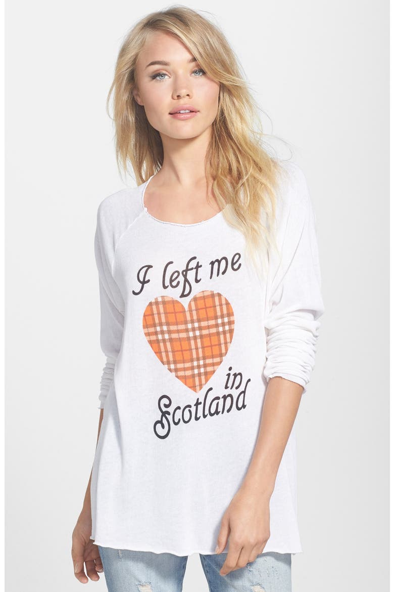 'My Scottish Heart' Raglan Sweatshirt, Main, color, VINTAGE LACE