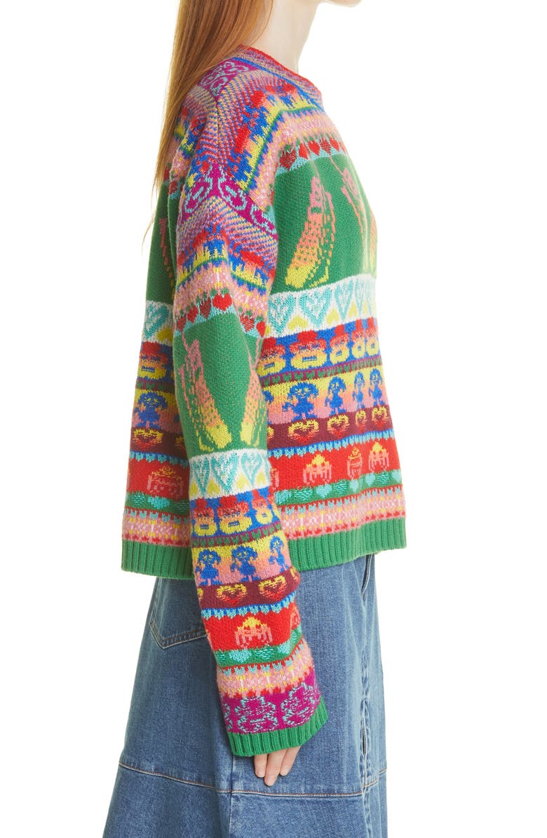 Stella McCartney Keep in Touch Wool Sweater, Alternate, color, 