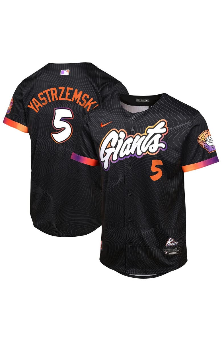 Nike Youth Outerstuff Mike Yastrzemski Anthracite San Francisco Giants 2025 City Connect Limited Jersey, Alternate, color, 