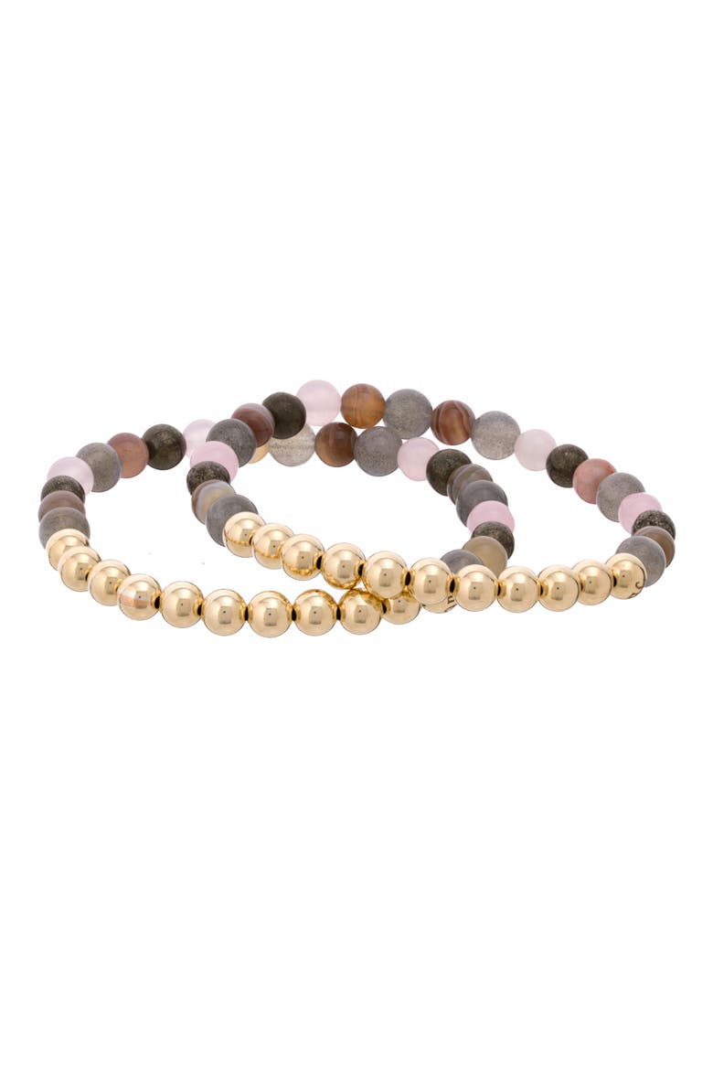 N5 Goodbye Trauma Set of 2 Healer's Bracelets, Alternate, color, YELLOW GOLD