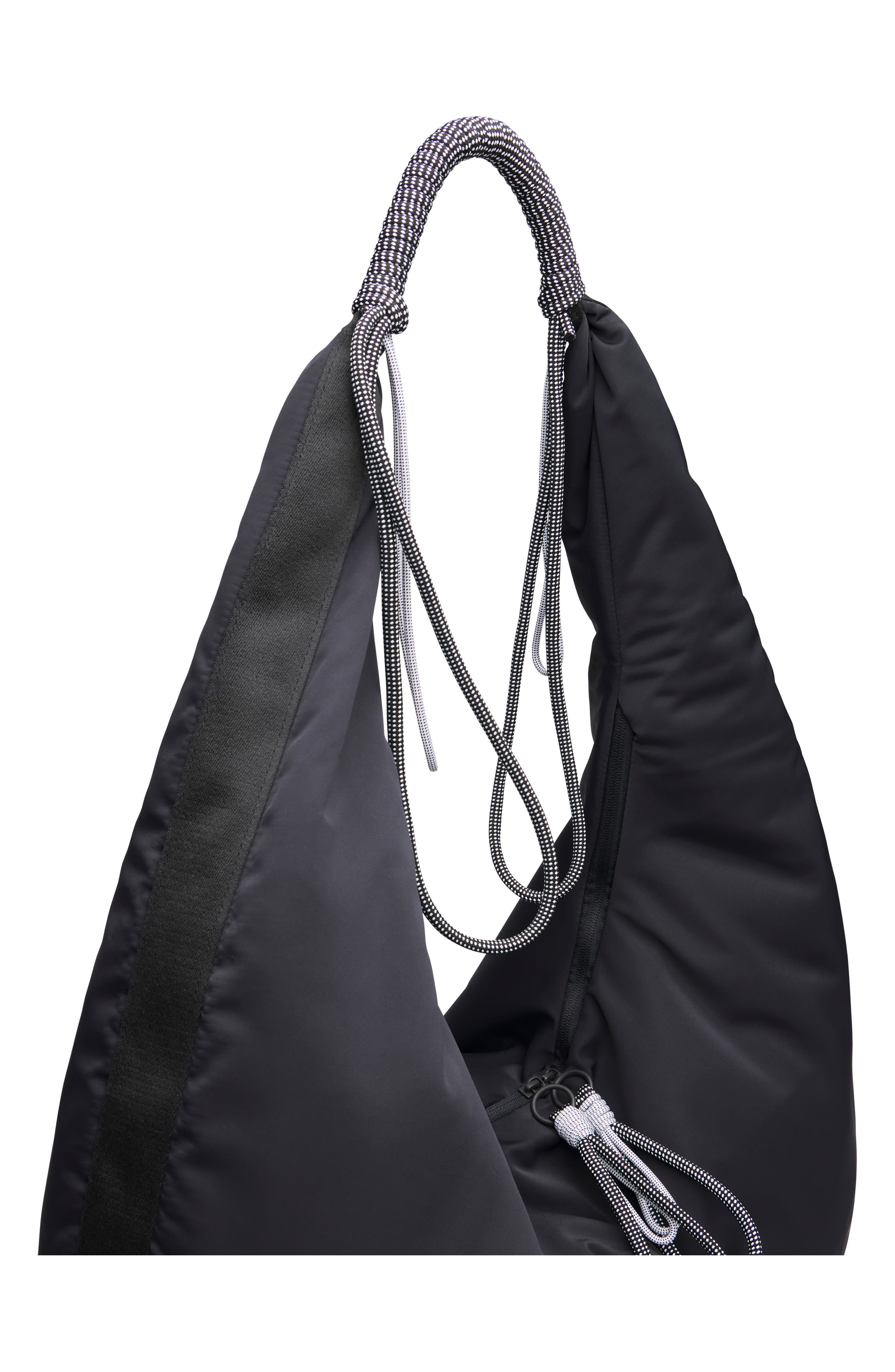 UA Studio Water Resistant Cinch Crescent Gym Bag, Alternate, color, 001 BLACK