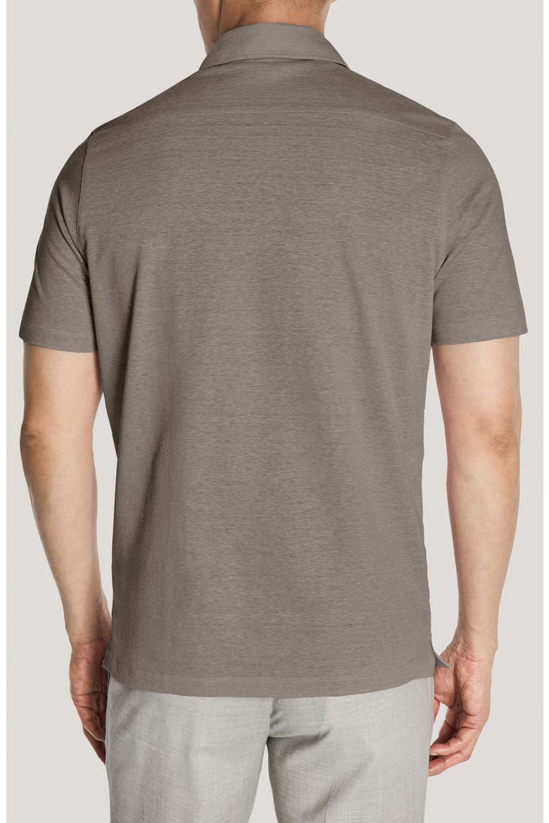 Davis Cotton & Linen Polo, Alternate, color, KHAKI