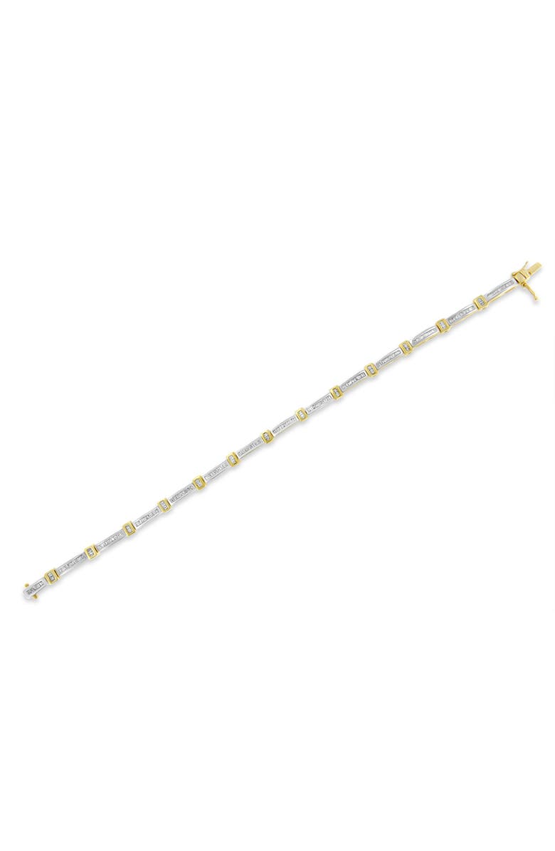 Haus of Brilliance 14K Yellow Gold 1.00 Cttw Baguette Diamond Channel Link Bracelet, Alternate, color, Yellow Gold