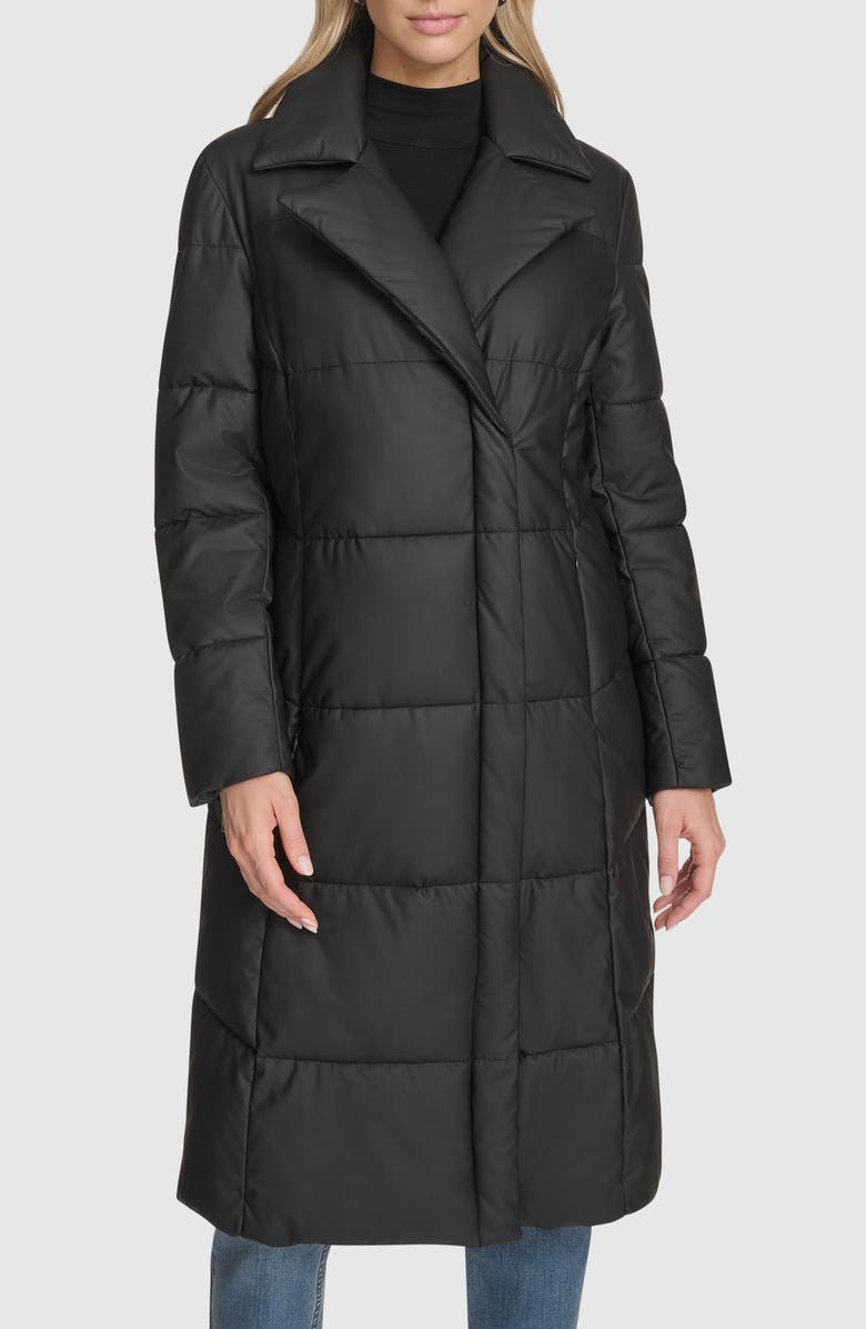 Andrew Marc Farren Water Resistant Puffer Coat, Alternate, color, Black