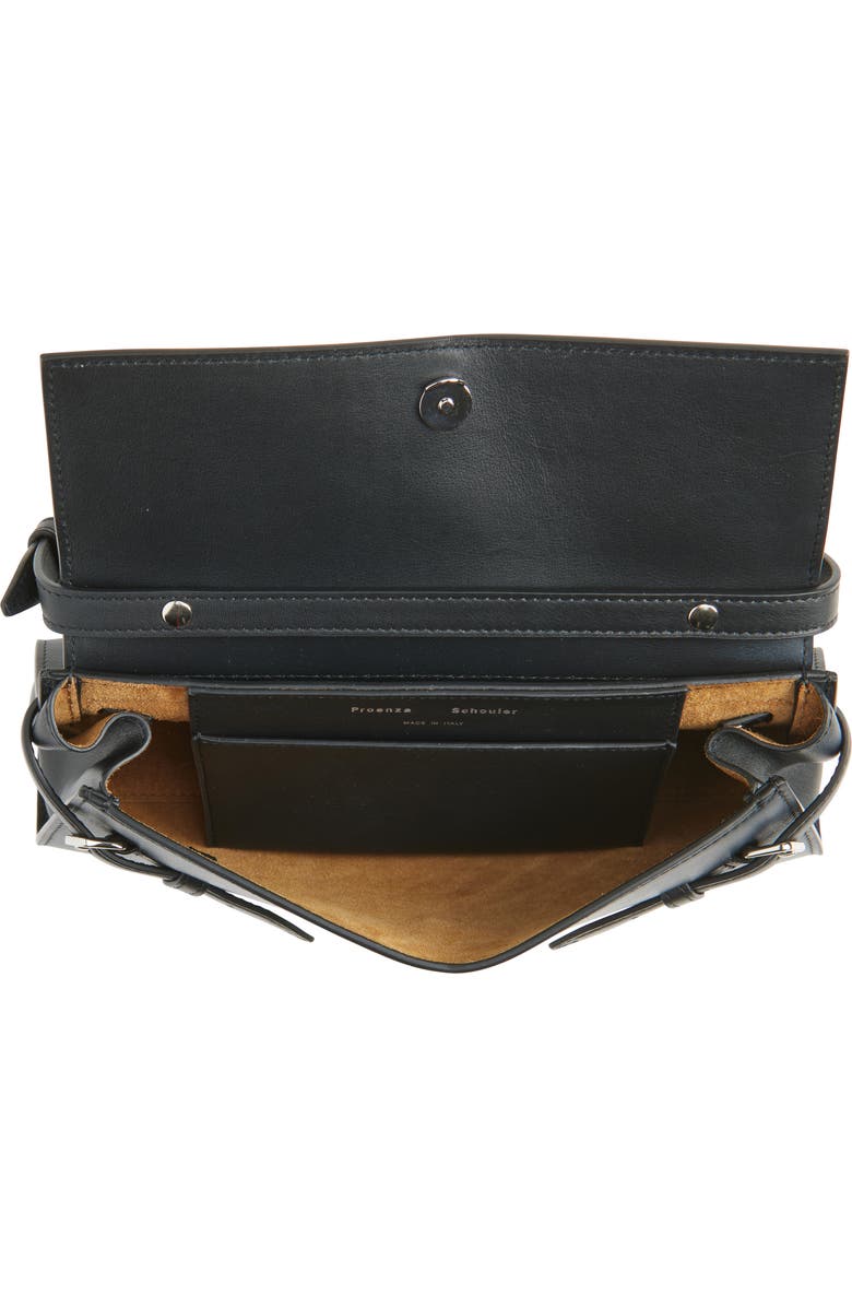 Proenza Schouler Tate Leather Clutch, Alternate, color, Black