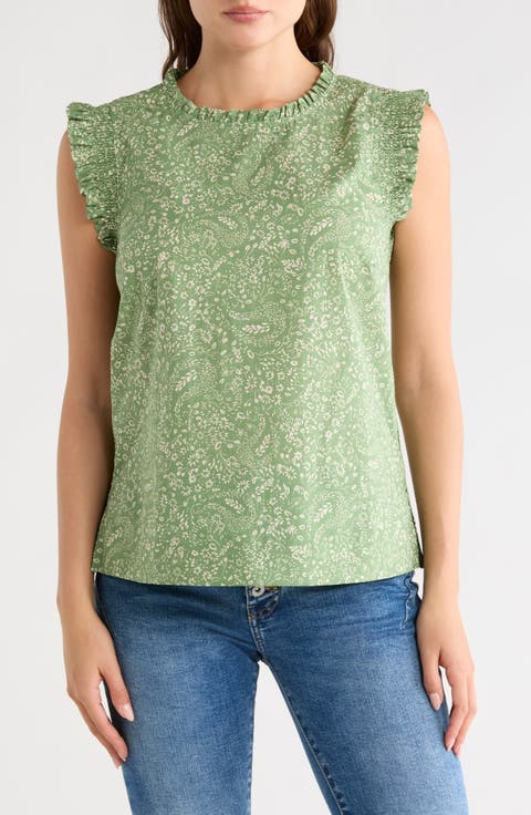 Smocked Ruffle Tank