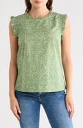 DR2 by Daniel Rainn Smocked Ruffle Tank