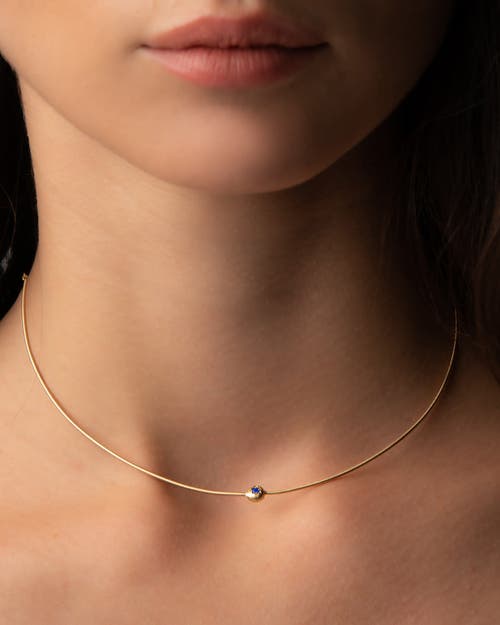 Eloise Jewelry Women's Blue Moon Necklace Sapphire In Gold