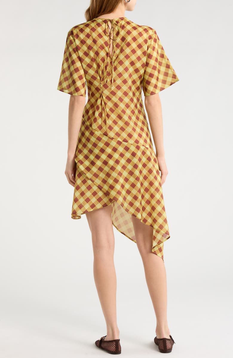 Damson Madder Harmony Gingham Asymmetric Dress, Alternate, color, Chocolate Multi