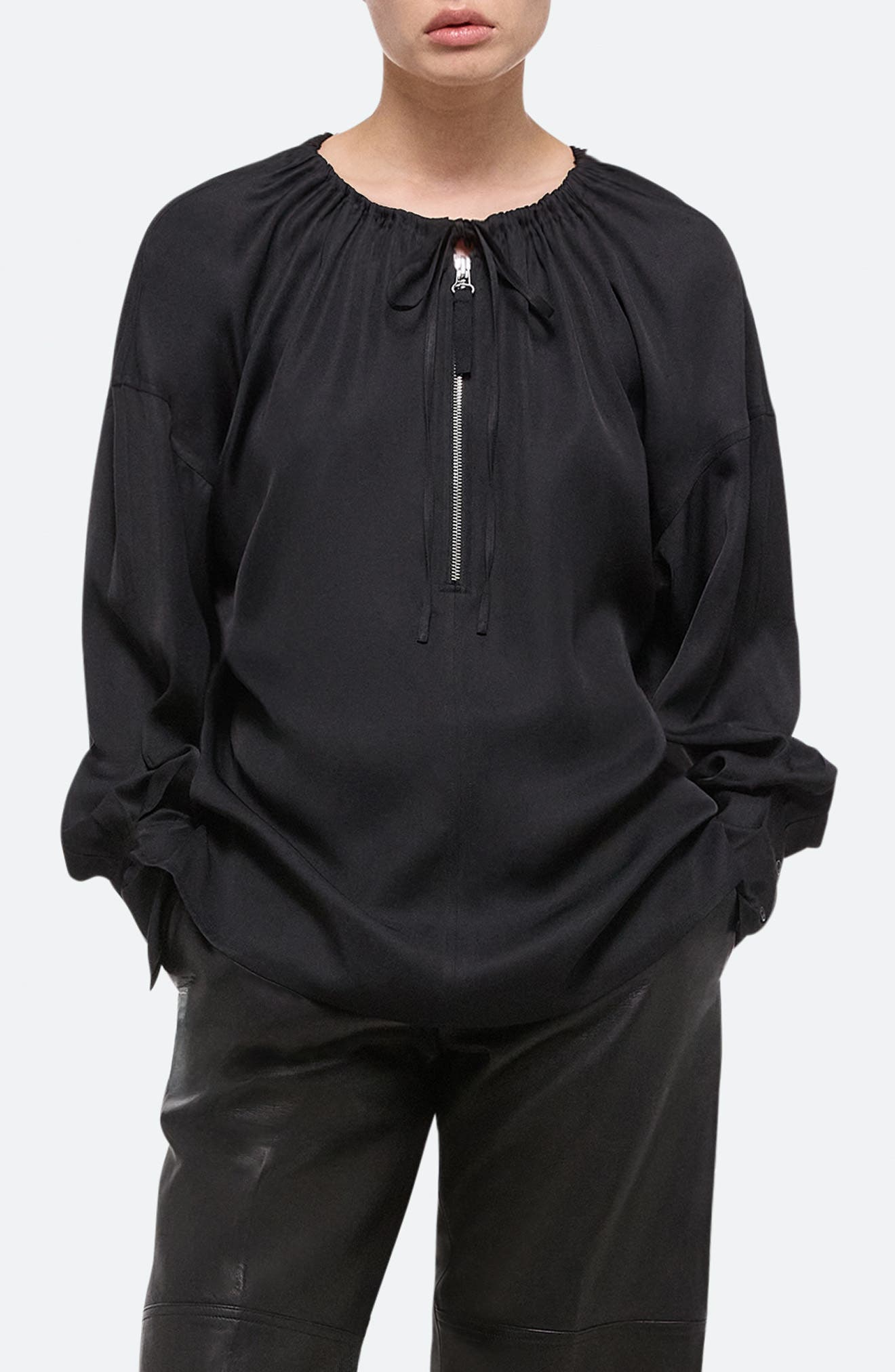 Helmut Lang Reversible Long Sleeve Drawstring Top
