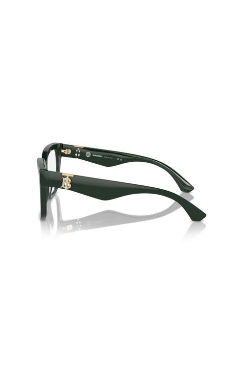 Burberry 51mm Square Optical Glasses In Green